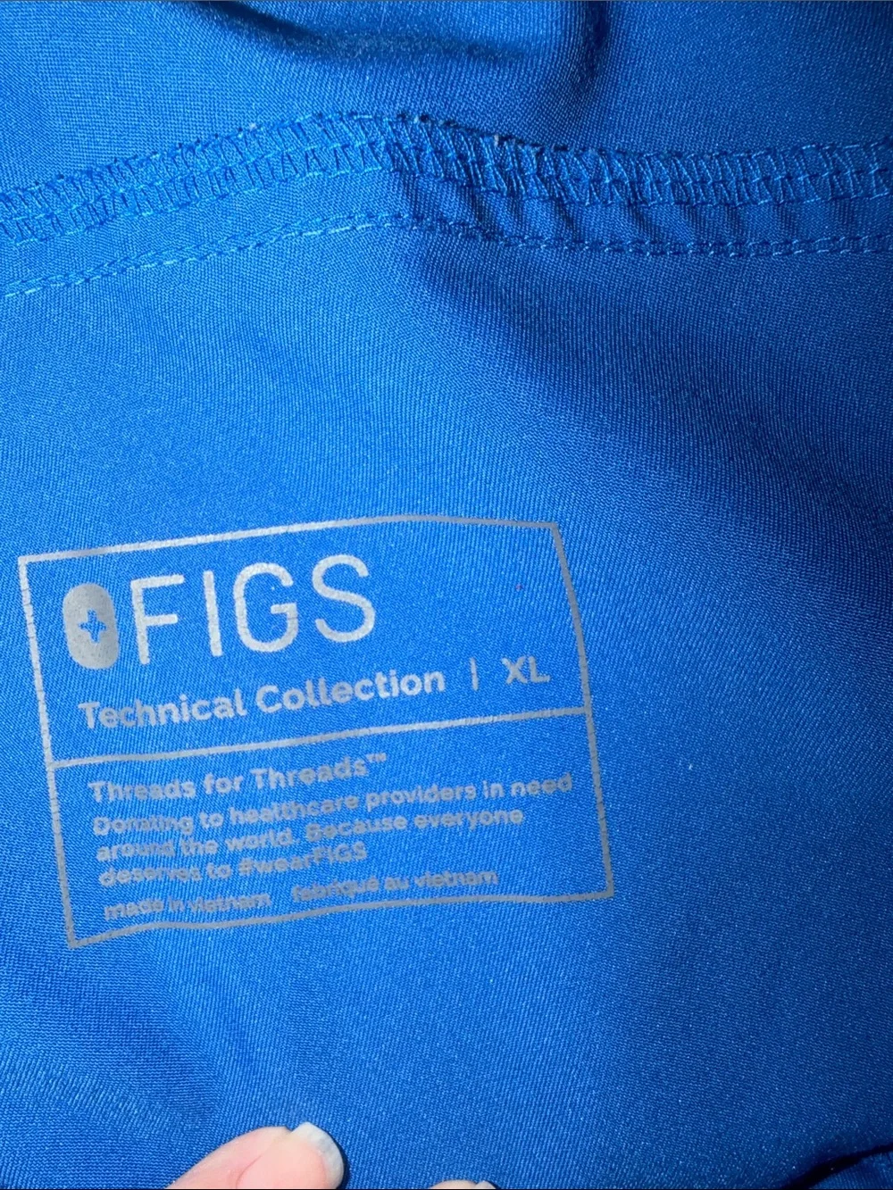 FIGS Blue Straight-Leg Work Pants